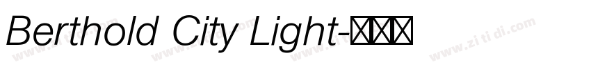 Berthold City Light字体转换